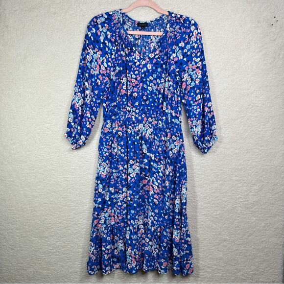 Talbots Dresses & Skirts - Talbots Blue and White Floral Sundress Small